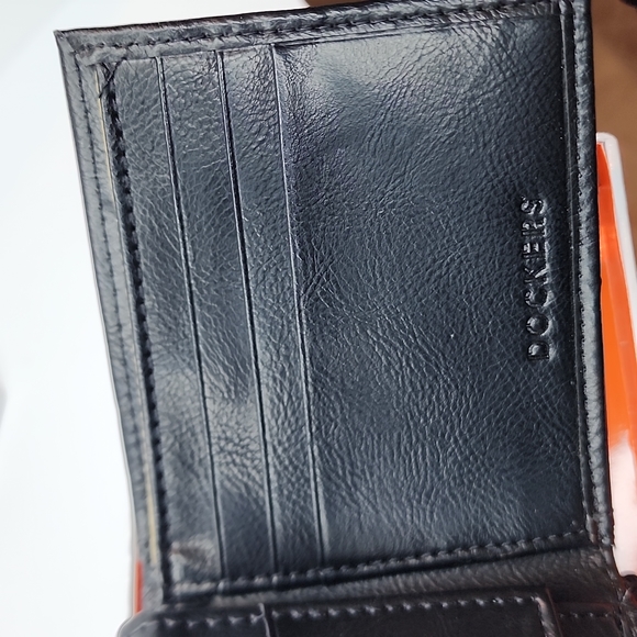 DOCKERS HANDCRAFTED MENS BLACK WALLET - Picture 8 of 11